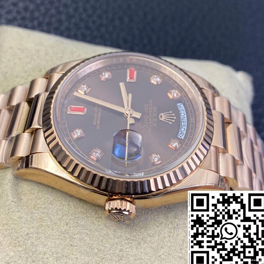 EW Rolex Day 118235 Rose Gold Factory Date 1217